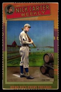 Picture, Helmar Brewing, Helmar Cabinet III Card # 11, Johnny EVERS, Barrels, erect, bat on shoulder, Chicago Cubs