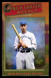Picture, Helmar Brewing, Helmar Cabinet III Card # 16, Cy Falkenberg, Holding bat at shoulder, Cleveland Indians
