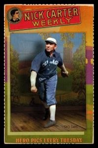 Picture, Helmar Brewing, Helmar Cabinet III Card # 44, George DAVIS (HOF), Foot forward, throwing, Chicago White Sox