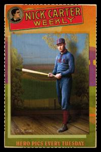 Picture, Helmar Brewing, Helmar Cabinet III Card # 46, Ed DELAHANTY (HOF), Open grip, bat from waist, Philadelphia Phillies