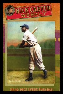 Picture, Helmar Brewing, Helmar Cabinet III Card # 54, Buck LEONARD (HOF), side view; end of swing, Homestead Grays