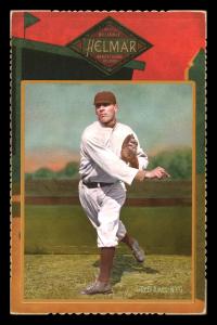 Picture, Helmar Brewing, Helmar Cabinet II Card # 26, Red Ames, Throwing follow through, New York Giants