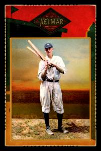 Picture, Helmar Brewing, Helmar Cabinet II Card # 33, Bob Meusel, Bats on shoulder, New York Yankees