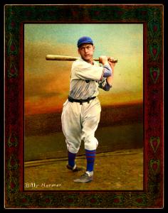 Picture of Helmar Brewing Baseball Card of Billy HERMAN, card number 116 from series Helmar Imperial Cabinet