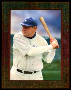 Picture, Helmar Brewing, Helmar Imperial Cabinet Card # 138, Babe RUTH (HOF), White sleeves, at bat, New York Yankees