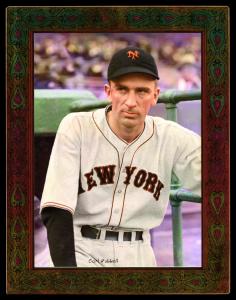 Picture of Helmar Brewing Baseball Card of Carl HUBBELL, card number 141 from series Helmar Imperial Cabinet
