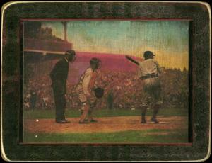 Picture, Helmar Brewing, Helmar Imperial Cabinet Card # 4, Roger BRESNAHAN (HOF), Swinging, New York Giants