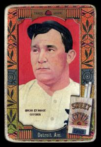 Picture of Helmar Brewing Baseball Card of Oscar Stanage, card number 100 from series Helmar Oasis