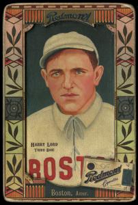 Picture, Helmar Brewing, Helmar Oasis Card # 13, Harry Lord, White cap, Boston Red Sox