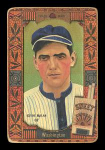 Picture of Helmar Brewing Baseball Card of Clyde Milan, card number 164 from series Helmar Oasis
