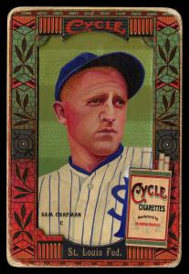 Picture of Helmar Brewing Baseball Card of Sam Chapman, card number 217 from series Helmar Oasis