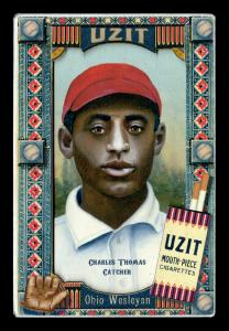 Picture of Helmar Brewing Baseball Card of Charles Thomas, card number 318 from series Helmar Oasis