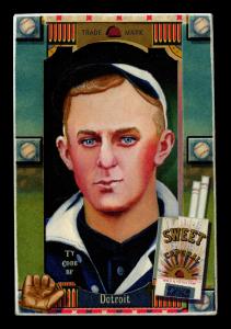 Picture, Helmar Brewing, Helmar Oasis Card # 342, Ty COBB (HOF), black/green background, very young, Detroit Tigers