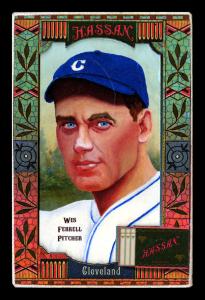 Picture, Helmar Brewing, Helmar Oasis Card # 357, Wes Ferrell, Forest behind, Cleveland Indians