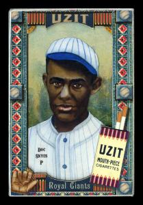 Picture, Helmar Brewing, Helmar Oasis Card # 438, Doc Sykes, Cap at tilt, Brooklyn Royal Giants