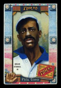 Picture, Helmar Brewing, Helmar Oasis Card # 446, Edgar Farrell, Forest Behind, Philadelphia Colored Giants