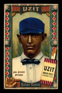 Picture, Helmar Brewing, Helmar Oasis Card # 461, George Stovey, Forest behind, Cuban X Giants