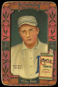 Picture of Helmar Brewing Baseball Card of Harry Davis, card number 46 from series Helmar Oasis