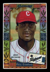 Picture, Helmar Brewing, Helmar Oasis Card # 473, Jimmy Crutchfield, Red cap; blurry field, Pittsburgh Crawfords