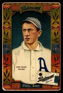 Picture, Helmar Brewing, Helmar Oasis Card # 48, Eddie COLLINS, White uniform, Philadelphia Athletics