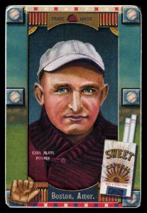 Picture of Helmar Brewing Baseball Card of Carl Mays, card number 7 from series Helmar Oasis