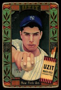 Picture, Helmar Brewing, Helmar Oasis Card # 87, Joe DiMAGGIO, Holding ball out, New York Yankees
