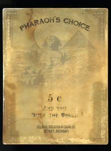 Picture, Helmar Brewing, Helmar Pharaoh's Choice Cabinet Card # 3, Deacon WHITE (HOF), Bat across chest, Wolverines