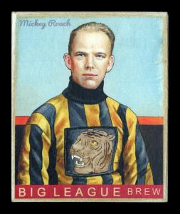 Picture, Helmar Brewing, Helmar R319 Hockey Card # 19, Mickey Roach, Sitting portrait, high forehead, Hamilton Tigers