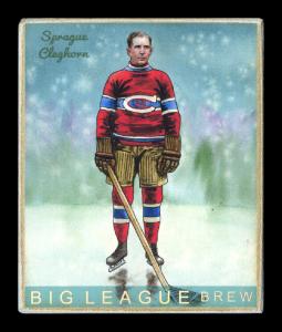 Picture of Helmar Brewing Baseball Card of Sprague CLEGHORN, card number 58 from series Helmar R319 Hockey