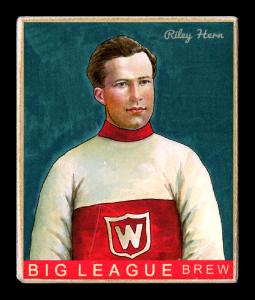 Picture, Helmar Brewing, Helmar R319 Hockey Card # 61, Riley HERN, Belt up portrait, Montreal Wanderers