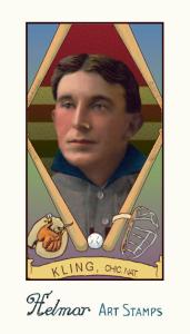 Picture of Helmar Brewing Baseball Card of Johnny Kling, card number 106 from series Helmar Stamps