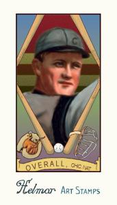 Picture of Helmar Brewing Baseball Card of Orval Overall, card number 110 from series Helmar Stamps