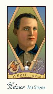 Picture of Helmar Brewing Baseball Card of Orval Overall, card number 112 from series Helmar Stamps