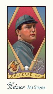 Picture of Helmar Brewing Baseball Card of Jimmy Sheckard, card number 117 from series Helmar Stamps
