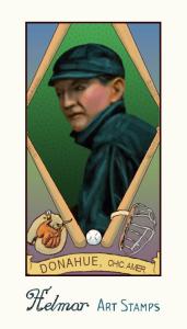 Picture of Helmar Brewing Baseball Card of Jiggs Donahue, card number 126 from series Helmar Stamps