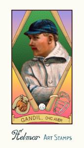 Picture of Helmar Brewing Baseball Card of Chick Gandil, card number 129 from series Helmar Stamps