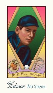 Picture of Helmar Brewing Baseball Card of Billy Purtell, card number 135 from series Helmar Stamps