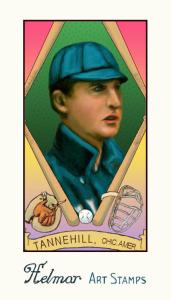 Picture of Helmar Brewing Baseball Card of Lee Tannehill, card number 142 from series Helmar Stamps