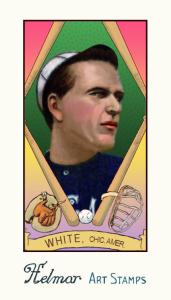 Picture of Helmar Brewing Baseball Card of Doc White, card number 144 from series Helmar Stamps