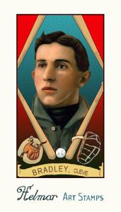 Picture of Helmar Brewing Baseball Card of Bill Bradley, card number 148 from series Helmar Stamps