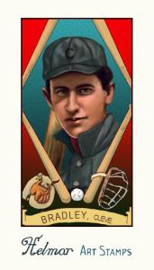 Picture of Helmar Brewing Baseball Card of Bill Bradley, card number 149 from series Helmar Stamps