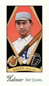 Picture, Helmar Brewing, Helmar Stamps Card # 187, Frank BAKER (HOF), , Philadelphia Athletics