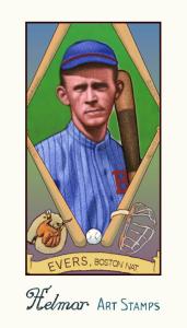 Picture of Helmar Brewing Baseball Card of Johnny EVERS, card number 193 from series Helmar Stamps