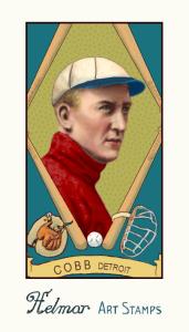 Picture of Helmar Brewing Baseball Card of Ty COBB (HOF), card number 1 from series Helmar Stamps