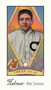 Picture, Helmar Brewing, Helmar Stamps Card # 204, Joe TINKER (HOF), , Chicago Cubs