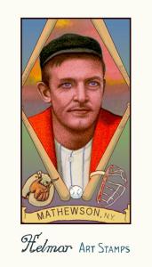 Picture of Helmar Brewing Baseball Card of Christy MATHEWSON (HOF), card number 210 from series Helmar Stamps