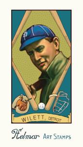 Picture of Helmar Brewing Baseball Card of Ed Willett, card number 22 from series Helmar Stamps
