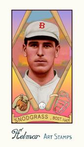 Picture of Helmar Brewing Baseball Card of Fred Snodgrass, card number 238 from series Helmar Stamps