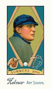 Picture of Helmar Brewing Baseball Card of Ed Summers, card number 24 from series Helmar Stamps
