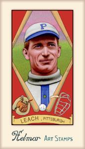 Picture of Helmar Brewing Baseball Card of Tommy Leach, card number 253 from series Helmar Stamps